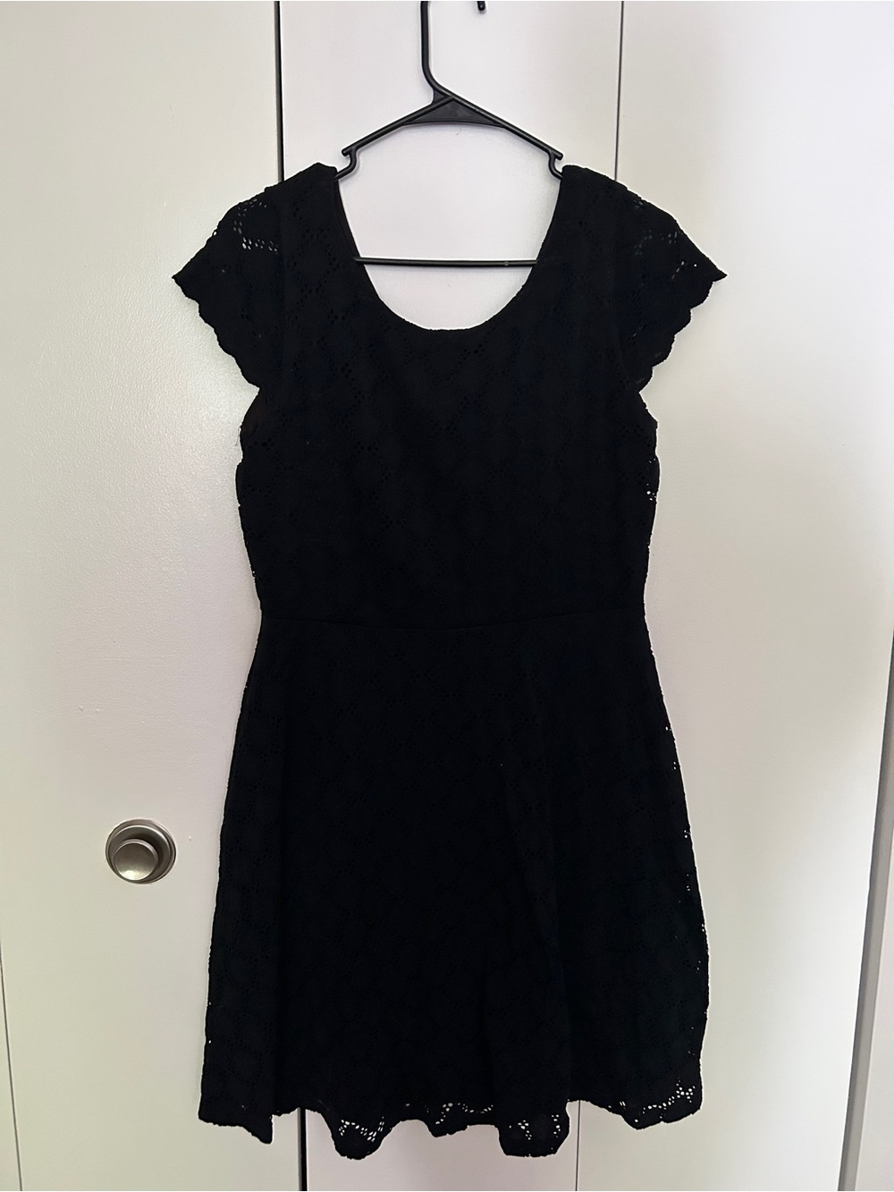 Ronni Nicole black eyelet dress